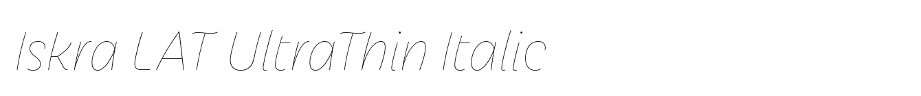 Iskra LAT UltraThin Italic